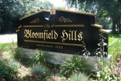 Monument Sign for Bloomfield Hills in NJ