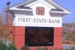 Monument Sign for First State Bank in NJ